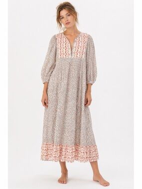 Caravan Souk Blockprint Artisanal Boho Dress